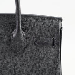 Hermes Birkin 30 Epsom PHW B Stamp Black