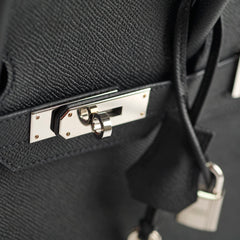 Hermes Birkin 30 Epsom PHW B Stamp Black