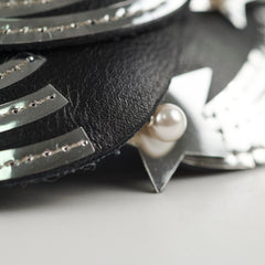 Chanel Leather Camellia Brooch