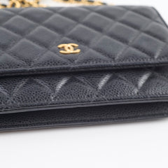 Chanel Wallet On Chain WOC Caviar Black
