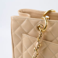 Chanel GST Grand Shopping Tote Beige Caviar GHW