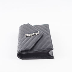 Saint Laurent Small Envelope Wallet on Chain Black SHW