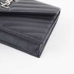 Saint Laurent Small Envelope Wallet on Chain Black SHW