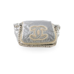 Chanel Nylon Fur BonBon Tote Silver