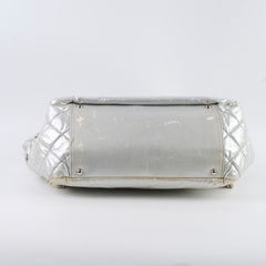 Chanel Nylon Fur BonBon Tote Silver