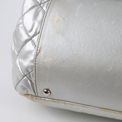 Chanel Nylon Fur BonBon Tote Silver