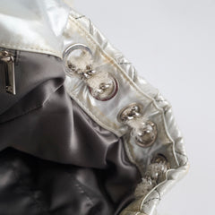 Chanel Nylon Fur BonBon Tote Silver