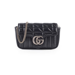Gucci Supermini Marmont Bag Black