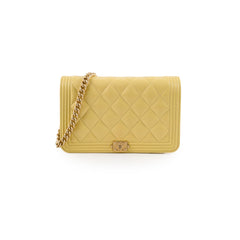 Chanel Boy Wallet on Chain WOC Yellow