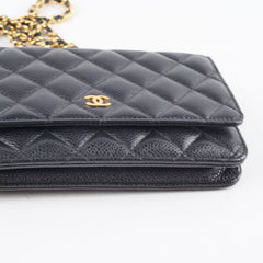 Chanel Classic Wallet On Chain WOC Caviar Black