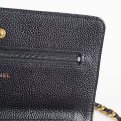 Chanel Classic Wallet On Chain WOC Caviar Black