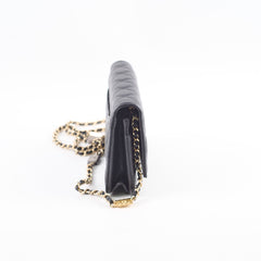 Chanel Caviar Charm Wallet on Chain WOC Black GHW Microchipped