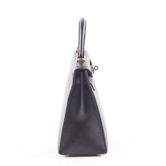 Hermes Kelly 28 Black GHW Espom D stamp
