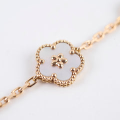 Van Cleef & Arpels Lucky Spring 5 Motif Bracelet Rose Gold