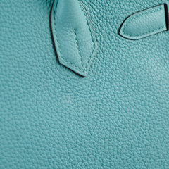 Hermes Birkin 30 Togo Blue Atoll - T stamp