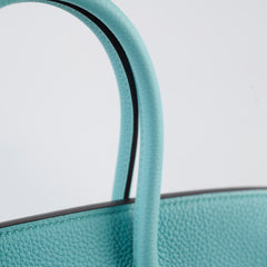 Hermes Birkin 30 Togo Blue Atoll - T stamp