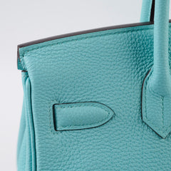 Hermes Birkin 30 Togo Blue Atoll - T stamp