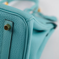 Hermes Birkin 30 Togo Blue Atoll - T stamp