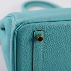 Hermes Birkin 30 Togo Blue Atoll - T stamp