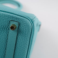 Hermes Birkin 30 Togo Blue Atoll - T stamp