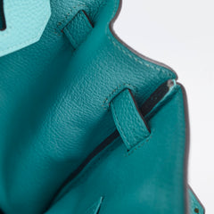 Hermes Birkin 30 Togo Blue Atoll - T stamp