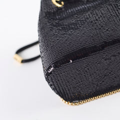 Prada Micro Bucket Bag Sequins Black