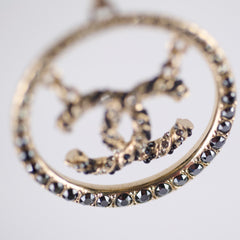 Chanel CC Hoop Crystal Necklace Costume Jewellery