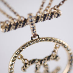 Chanel CC Hoop Crystal Necklace Costume Jewellery