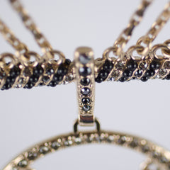 Chanel CC Hoop Crystal Necklace Costume Jewellery