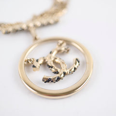 Chanel CC Hoop Crystal Necklace Costume Jewellery