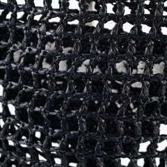 Prada Raffia Rectangle Large Tote Black