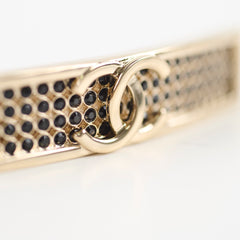 Chanel Gold Tone Chain Interlocking CC Hair Clip