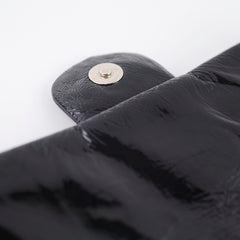 Chanel Camellia Patent Flap Bag Black