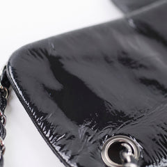 Chanel Camellia Patent Flap Bag Black