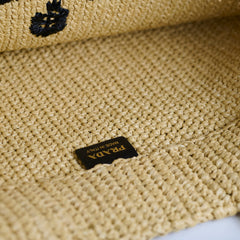 Prada Large Raffia Tote Beige