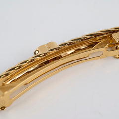 Chanel Gold Tone Pearl/Crystal CC Logo Hair Clip