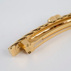 Chanel Gold Tone Pearl/Crystal CC Logo Hair Clip