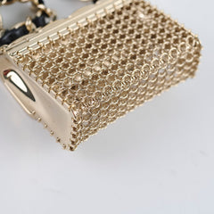 Chanel Micro Flap Chain Belt with Light Gold Metal & Leather