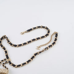 Chanel Micro Flap Chain Belt with Light Gold Metal & Leather