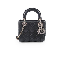 Dior Mini Lady Dior Black Shimmer SHW