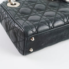 Dior Mini Lady Dior Black Shimmer SHW