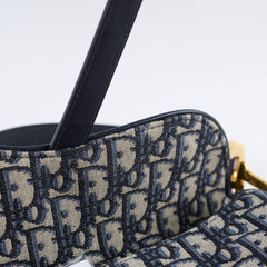 Dior Saddle Bag Medium Oblique with Guitar Strap
