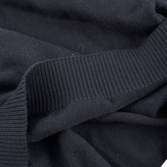 Celine Triomphe V Neck Wool Jumper Black - Size XL