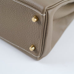Hermes Kelly 28 Etoupe GHW W Stamp