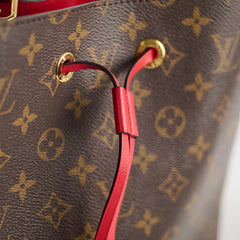 Louis Vuitton Neo Noe MM Monogram Red Microchip