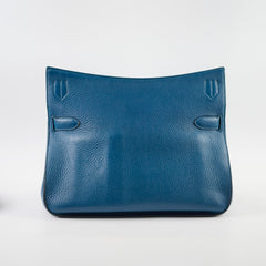 Hermes Jypsiere 34 Clemence Blue Thalassa - Square P Stamp