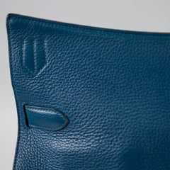 Hermes Jypsiere 34 Clemence Blue Thalassa - Square P Stamp