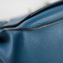 Hermes Jypsiere 34 Clemence Blue Thalassa - Square P Stamp