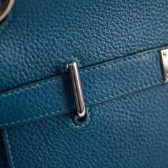 Hermes Jypsiere 34 Clemence Blue Thalassa - Square P Stamp