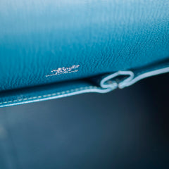 Hermes Jypsiere 34 Clemence Blue Thalassa - Square P Stamp